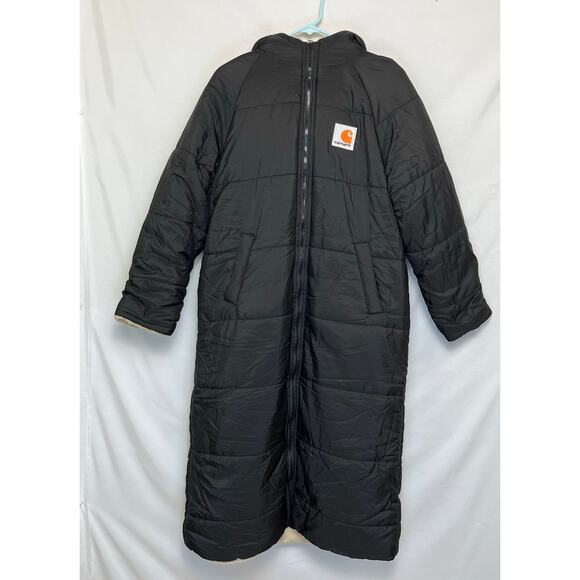 Carhartt Jackets & Blazers - Carhartt Jacket Coat Women’s M Black Sherpa Lined Long Sleeve Zip Front